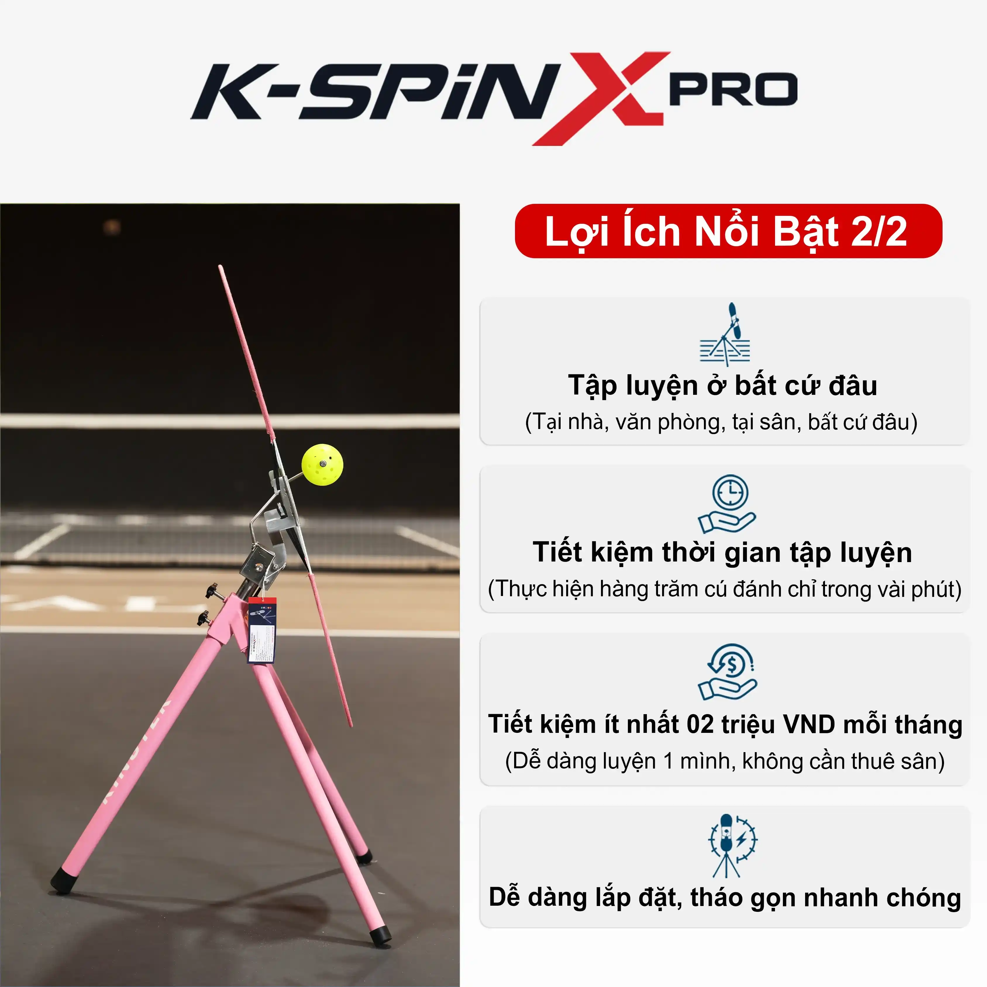 thiết bị tập topspin pickleball